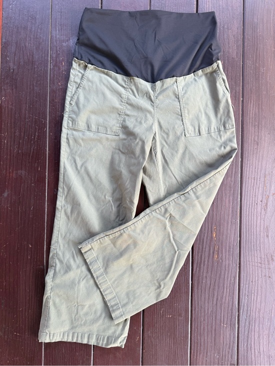 Tribal Pants - Tribal Olive Green Maternity Pants Size 10